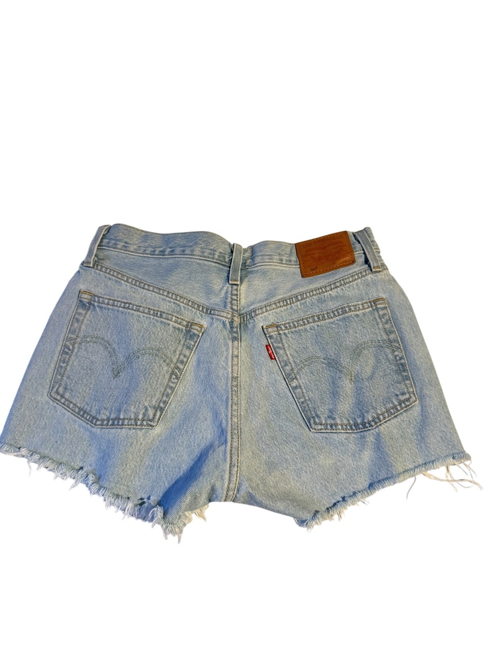 VTG Levi’s Premium Quality Clothing 501 Light Wash Mini Shorts Size 27 - Picture 5 of 10